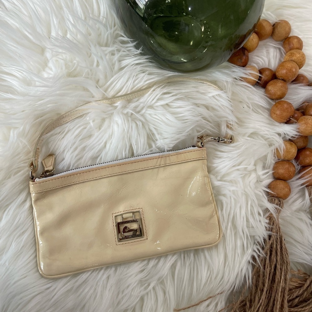 Dooney & Bourke Glossy Light Yellow/Cream Leather Wrislet
